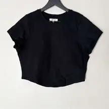 Madewell  Heavyweight Jersey Crewneck Tee Black Size Medium