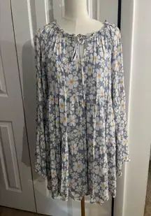 Alter’d state, blue and white floral bohemian mini