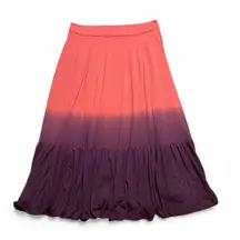 TORRID Maxi Jersey Tiered Maxi Skirt Dip Dye Ombre size 1X