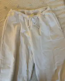 Hollister white sweatpants