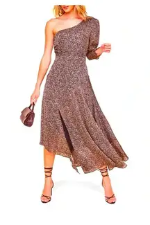Wo sabel one shoulder animal print dress astr the label S 122$ revolve fall boho