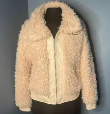 BlankNYC Faux Fur Bomber Jacket Size M