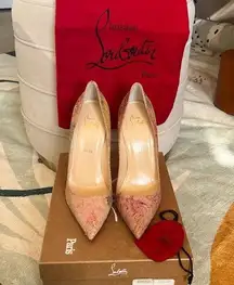 Christian Louboutin NIB  So Kate 120 Cork Blooming