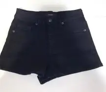 Black Denim Shorts 
