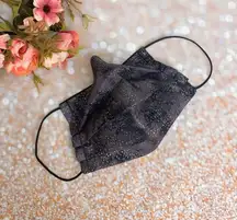 Black Tie Die Gold Metallic Meteor Shower Face Mask