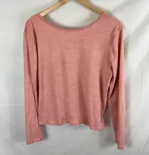 Kyodan Cross Back Long Sleeve Top Pink size XL