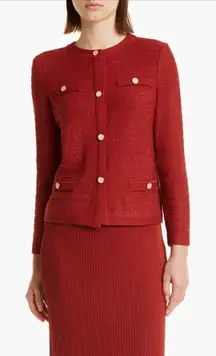 New! Misook Bouclé Knit Russet Jacket  
Sz XL $398