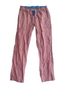pink blue and white striped lightweight pajama pants