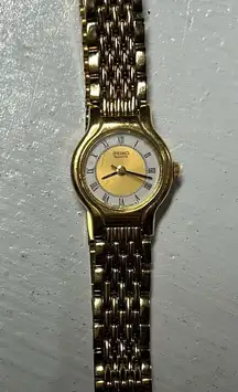 Vintage Seiko Quartz Gold Tone Women’s Watch V401-0289 Works