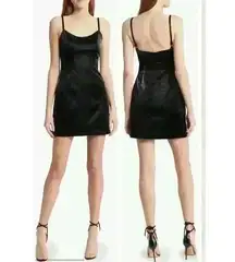 NWT Misha Hildegard Croc Embossed Faux Leather Mini Dress, size 6