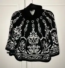 Max Mara 100% Wool Sweater Turtleneck Poncho