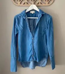 Cloth & Stone Button Down Denim Shirt Sz Small