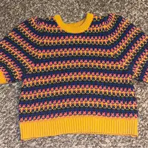 Universal Thread Crochet Crop Retro 70s Style Sweater Top