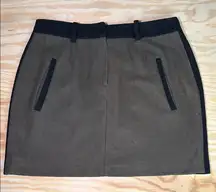 W. STORY Brown Skirt – Black Trim  Size 6 Sleek & Versatile