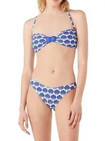 Kate Spade Shell Print Sweetheart Bandeau Bra Top High Leg Cheeky Bottom Bikini