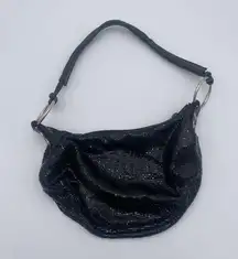 Thalia Sodi Black Mesh Shine Y2k Style Shoulder Bag Purse Evening