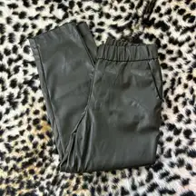 A New Day Olive Green Vegan Faux Leather Pants M