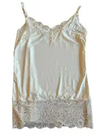 Soma Lace Camisole Size Medium Shaping Slip Adjustable Women's Satin Ivory Cream