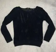 Black Knit Long Sleeve Sweater Size Medium