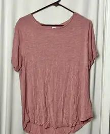 Old Navy Luxe Crew Neck T-Shirt Pink Sparkle Size XL