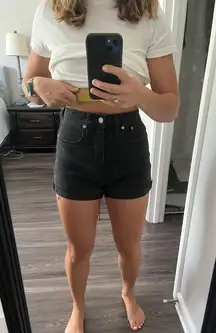 Black Jean Shorts