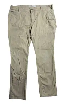 Carhartt Pants Womens 18 Khaki Rugged Flex Relaxed Fit Work Utility BN5113-W