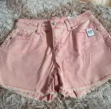 Pink Jean Shorts 