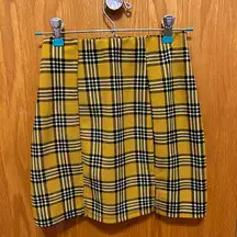 Derek Heart Plaid Skirt Size S