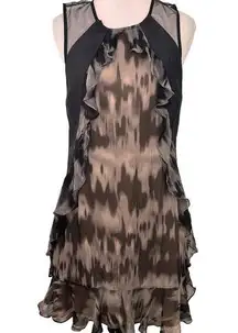 Tracy Reese Silk Ruffle Sheer Dress Size Small