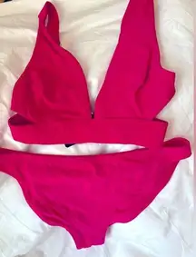 XS hot pink bikini set