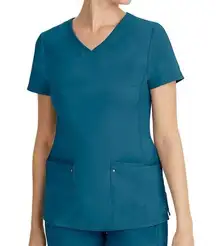 Healing Hands  Purple Label Juliet V-Neck Scrub Top-2245 Caribbean Blue Size S