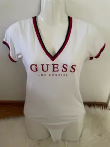 Guess Bodysuit White Red