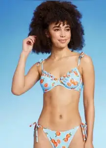 NWT WILD FABLE Women’s Fruity Peach Bikini Top
