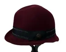 Goorin Bros Wool Burgundy Bow Round Hat Size L