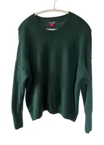 Vince Camuto Green Pullover Sweater Emerald Green - L Effortlessly Chic Academia