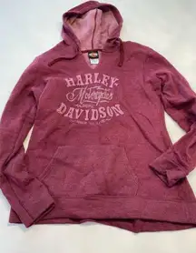Harley Davidson Ride To Live Pink Sweatshirt Hoodie Size Large Women's