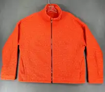 Lululemon sz 8 Rippled‎ Full Zip Jacket Autumn Red Orange Coral turtleneck $148
