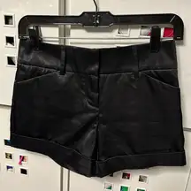 Zara shiny satin black shorts