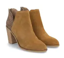 New! DV8 Dolce Vita  Shai Mixed Material Suede Heeled Bootie Sz 8.5