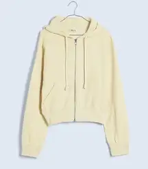 Madewell Zip-Front Hooded Sweatshirt: Botanical Dye Edition Daffodil Yellow Sz M