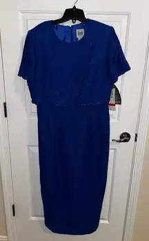 R&M Richards by Karen Kwong NEW Blue Wedding Party Dress Size 14