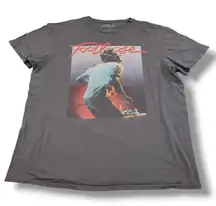 Footloose Shirt Size Large Lg Kevin Bacon Graphic Print T-Shirt Graphic Tee Gray Unisex T-shirt