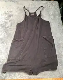 FP movement free people charcoal hot shot onesie shorts romper medium
