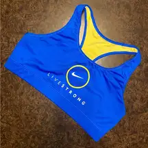 Nike Live String Blue & Yellow Athletic Sports Bra