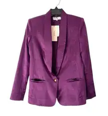 House of CB Deep Purple NWTs Shiny Satin Blazer Jacket size medium