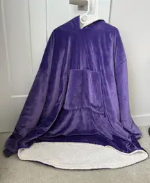 Comfy Hooded Purple Blanket Sweatshirt