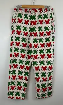 Hanna Andersson Adult Unisex Holiday Flannel Pajama Pant Size XS Mickey Holly