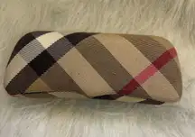 Burberry Eyeglasses Sunglasses Case Tartan Plaid Authentic Designer