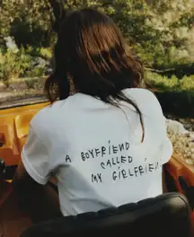COS unisex  "A BOYFRIEND CALLED MY GIRLFRIEND" T-shirt  Coco Capitán, size XS/S