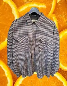 Timber Trail‎ Red, White and Green Button Up Insulated Flannel Size XL